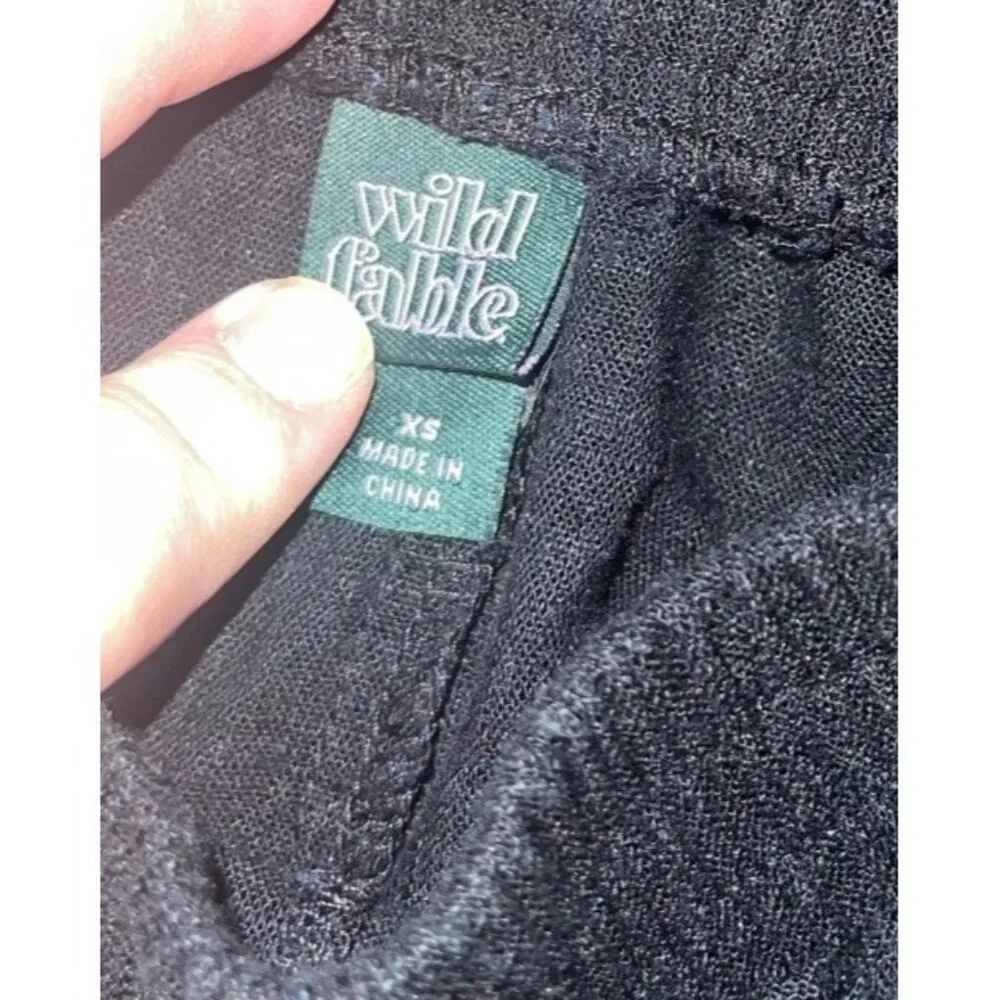 WILD FABLE Womens Size XS Rayon Linen Blend Pull On Pocket Shorts Elastic Waist - Picture 4 of 11